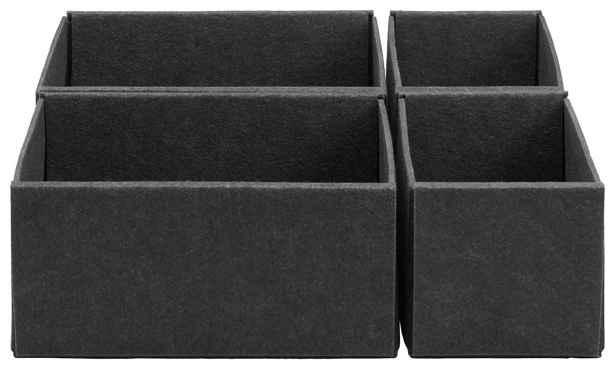 Zásuvkový box Unit, S - šedá, Konvenční, textil (22,5/21,5/10,5cm) - Premium Living