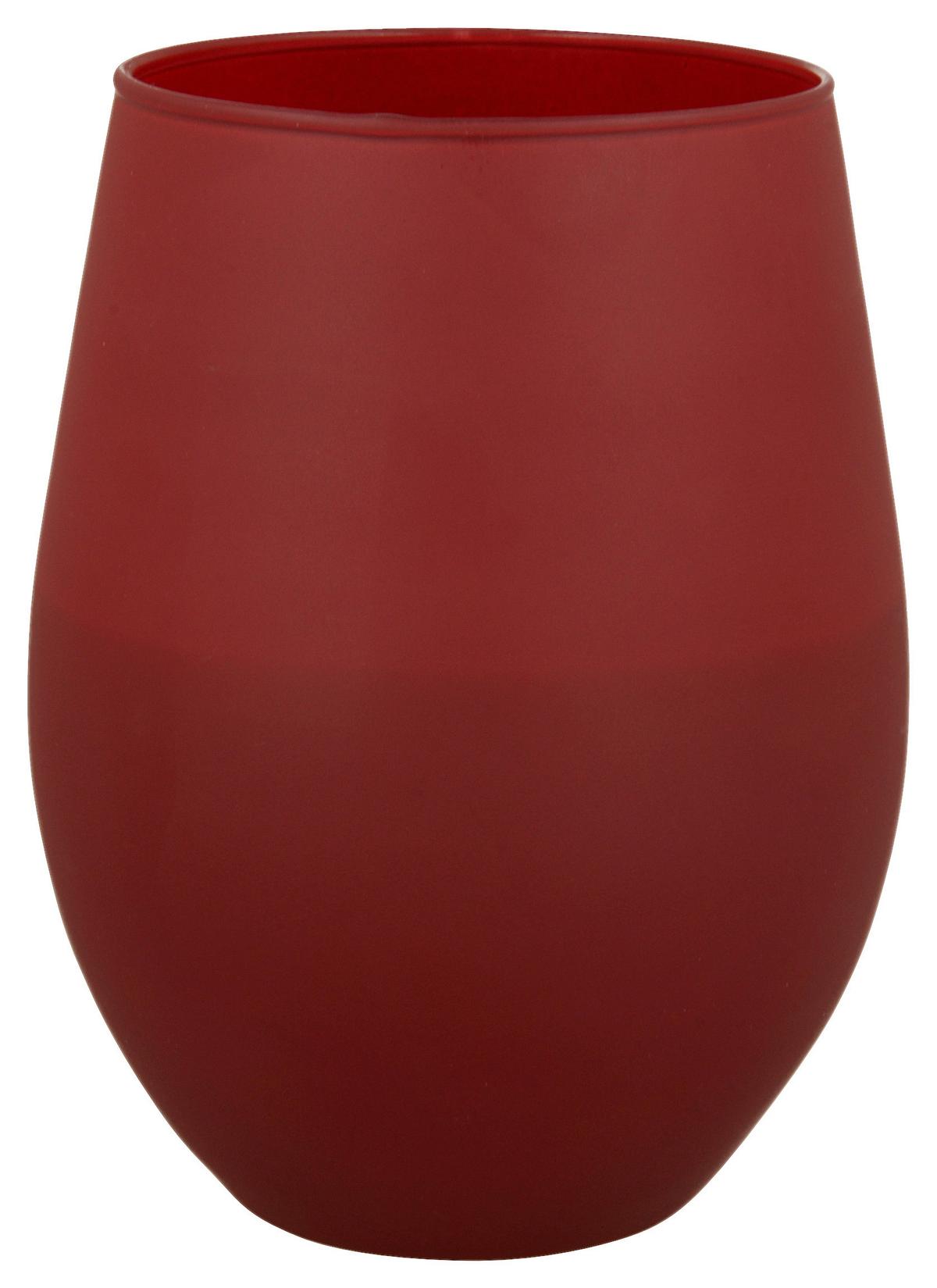 Svíčka ve skle Candela - šedá/ostružinová, sklo (7,6/12,5cm) - Modern Living