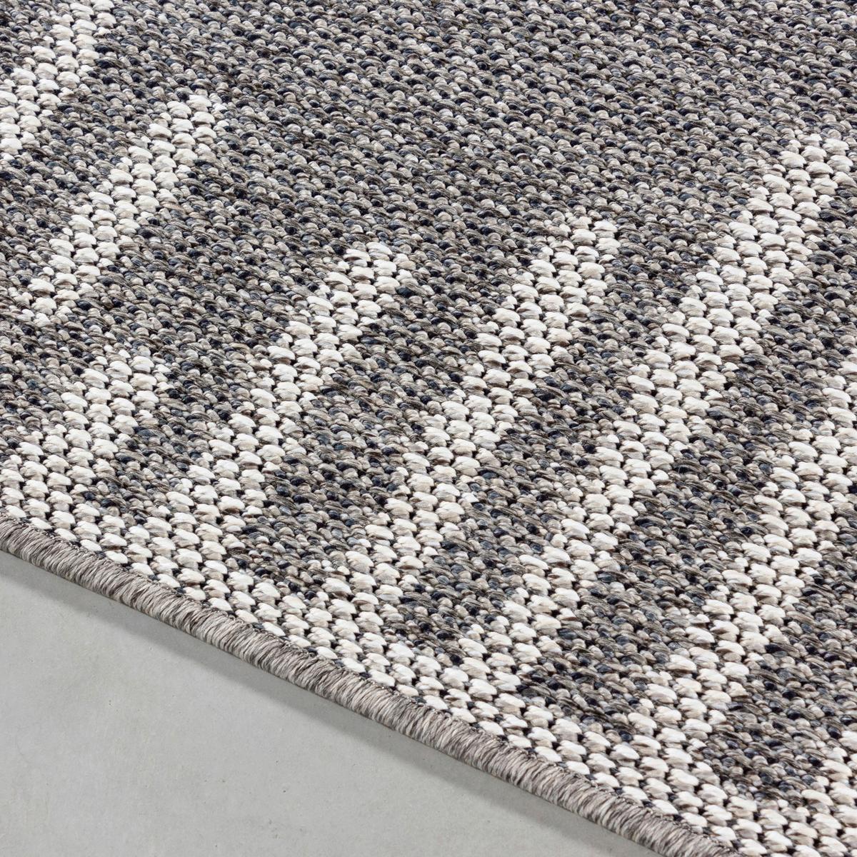 Flachwebteppich Aruba - Grau, Design, Textil (60/100cm)