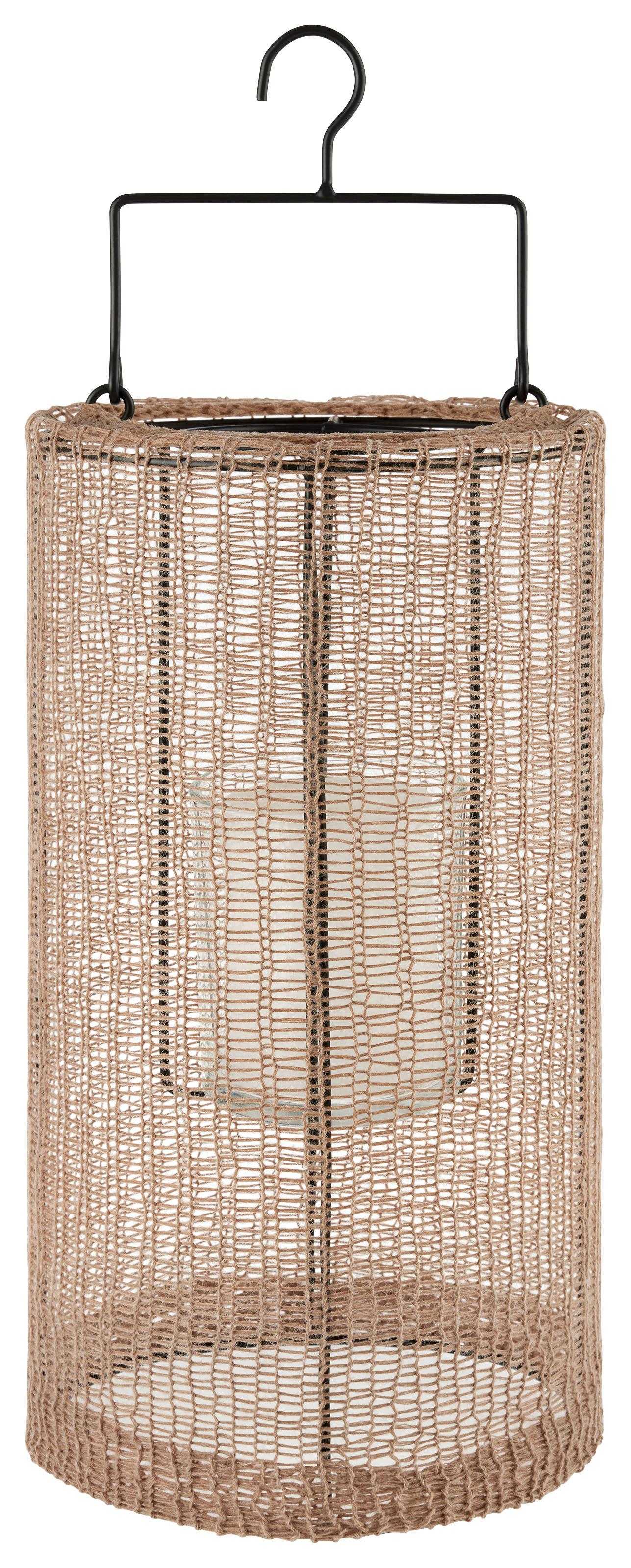 Lucerna Talea, V: 33cm - hnědá, Basics, kov/textil (18/33cm) - Modern Living