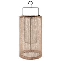Lucerna Talea, V: 33cm - hnědá, Basics, kov/textil (18/33cm) - Modern Living