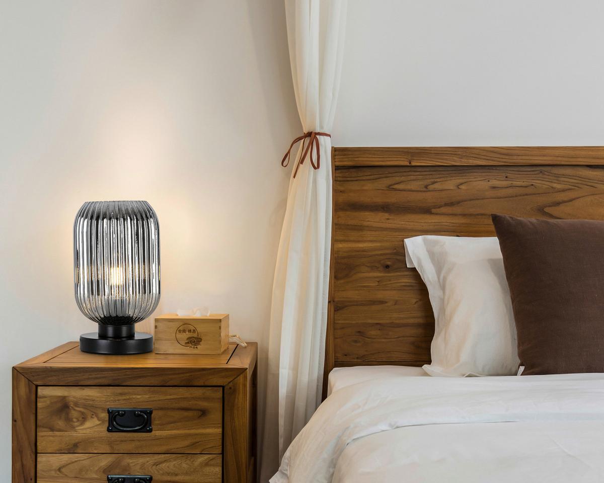 STOLNÁ LAMPA EXI - čierna/čierny chróm, Modern, kov/plast (14/25cm) - Mömax