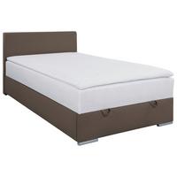 Čalouněná postel COSI 120x200 cm, kamenná - barvy chromu/pískové barvy, Konvenční, kov/dřevo (120/200cm)