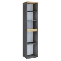 Fürdőszobai Polc Cosila - méztölgy színű/antracit, Trend, faalapú anyag (40/180/35cm) - MID.YOU