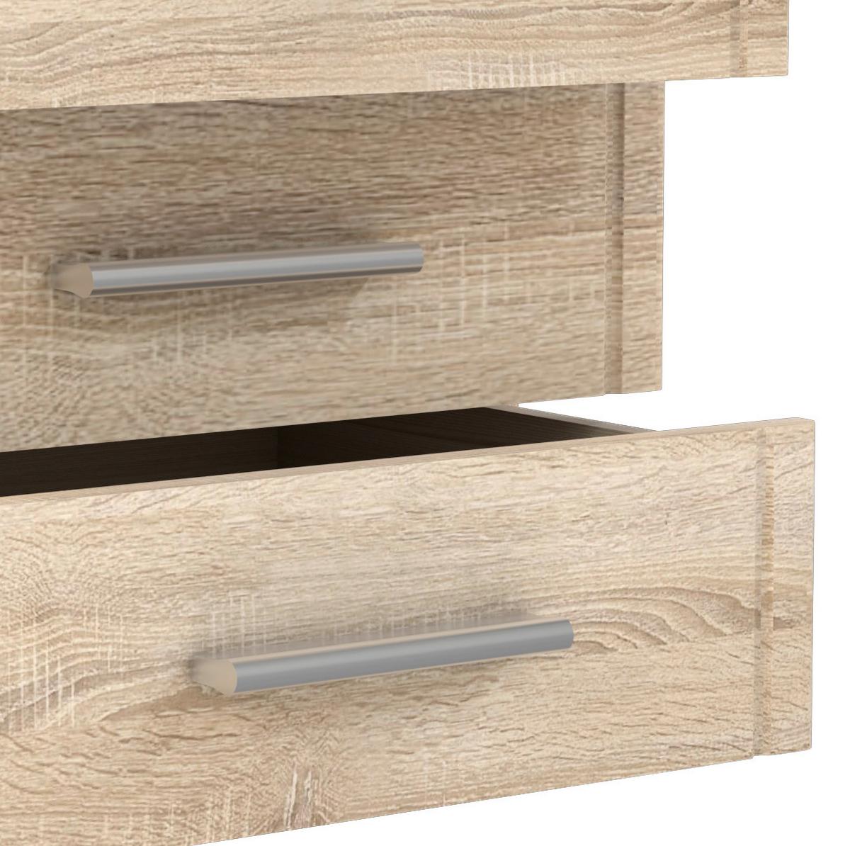 Nachtkästchen Gloria B: 45 Cm - Sonoma Eiche, Basics, Holzwerkstoff/Kunststoff (45.2/45.9/35.1cm)