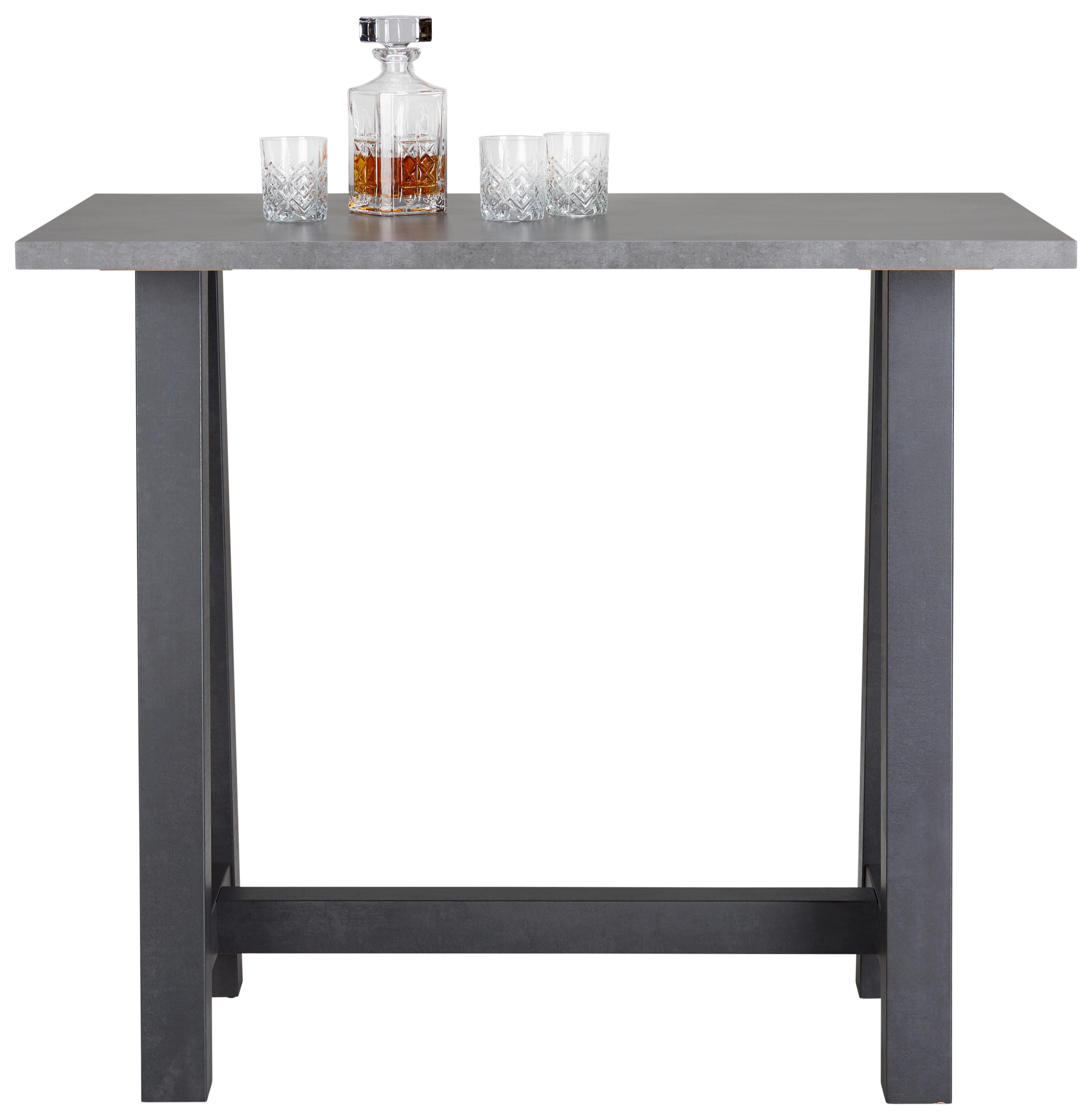 Barový Stůl Tresen - černá/barvy grafitu, Moderní, kompozitní dřevo (120/105/70cm) - Modern Living