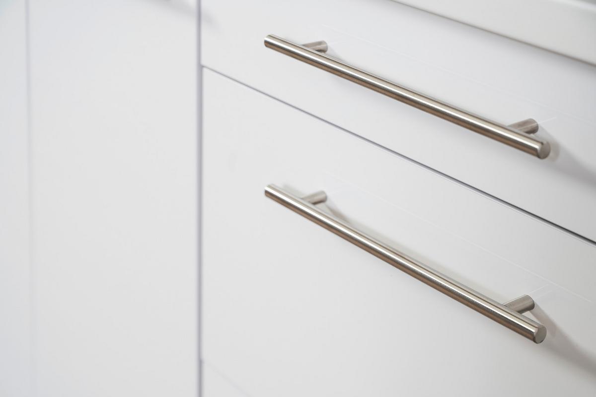 Küchenzeile Mit Geräten 270 Cm Weiß/grau - Weiß/Grau, KONVENTIONELL, Holzwerkstoff (270cm) - Respekta