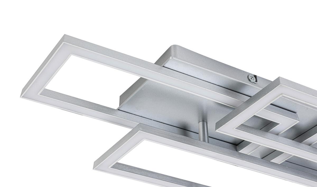 STROPNÉ LED SVIETIDLO MEGA - strieborná/niklová, Modern, kov/plast (72/28,4/8cm) - Mömax