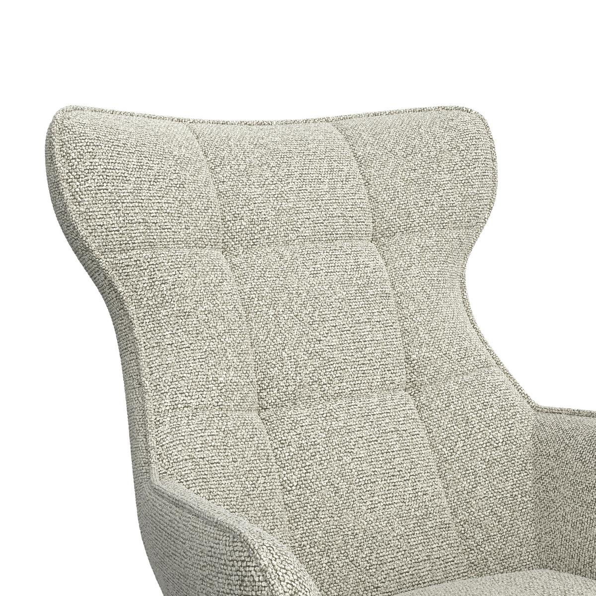 Relaxsessel Bogota beige, 360° drehbar - Beige/Schwarz, MODERN, Textil/Metall (76/101/86cm) - Luca Bessoni