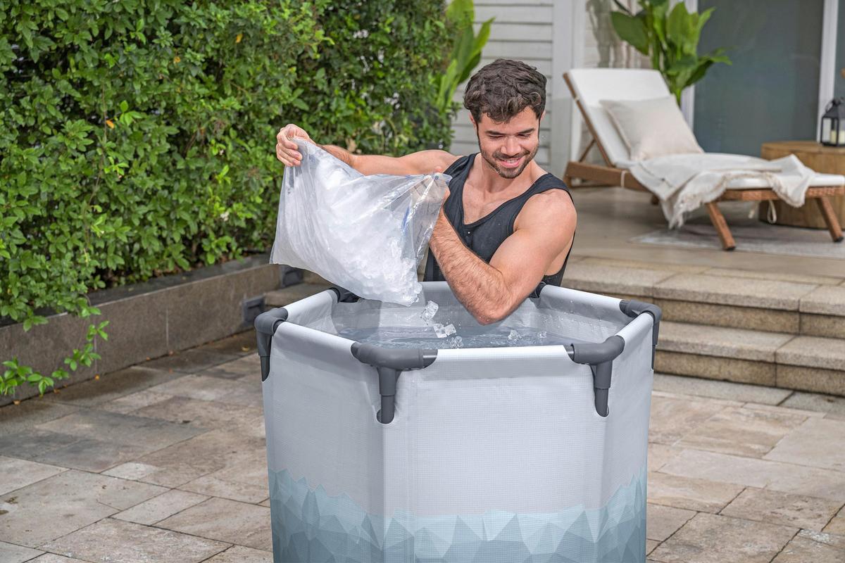 Eisbad Lennard - Blau/Grau, KONVENTIONELL, Kunststoff/Metall (90/80cm) - Bestway