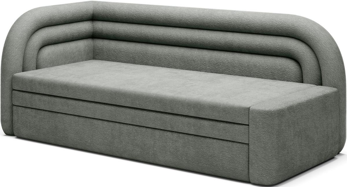 Récamiere Fabillo Grün B: 223cm - Schwarz/Grün, Design, Textil (86/80/223cm) - MID.YOU