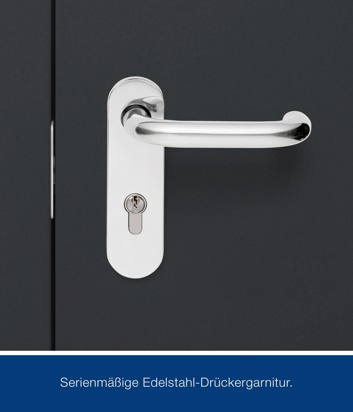 Gerätehaus Juno Satteldach Jsd2 - Anthrazit, Basics, Metall (189/219/181cm)