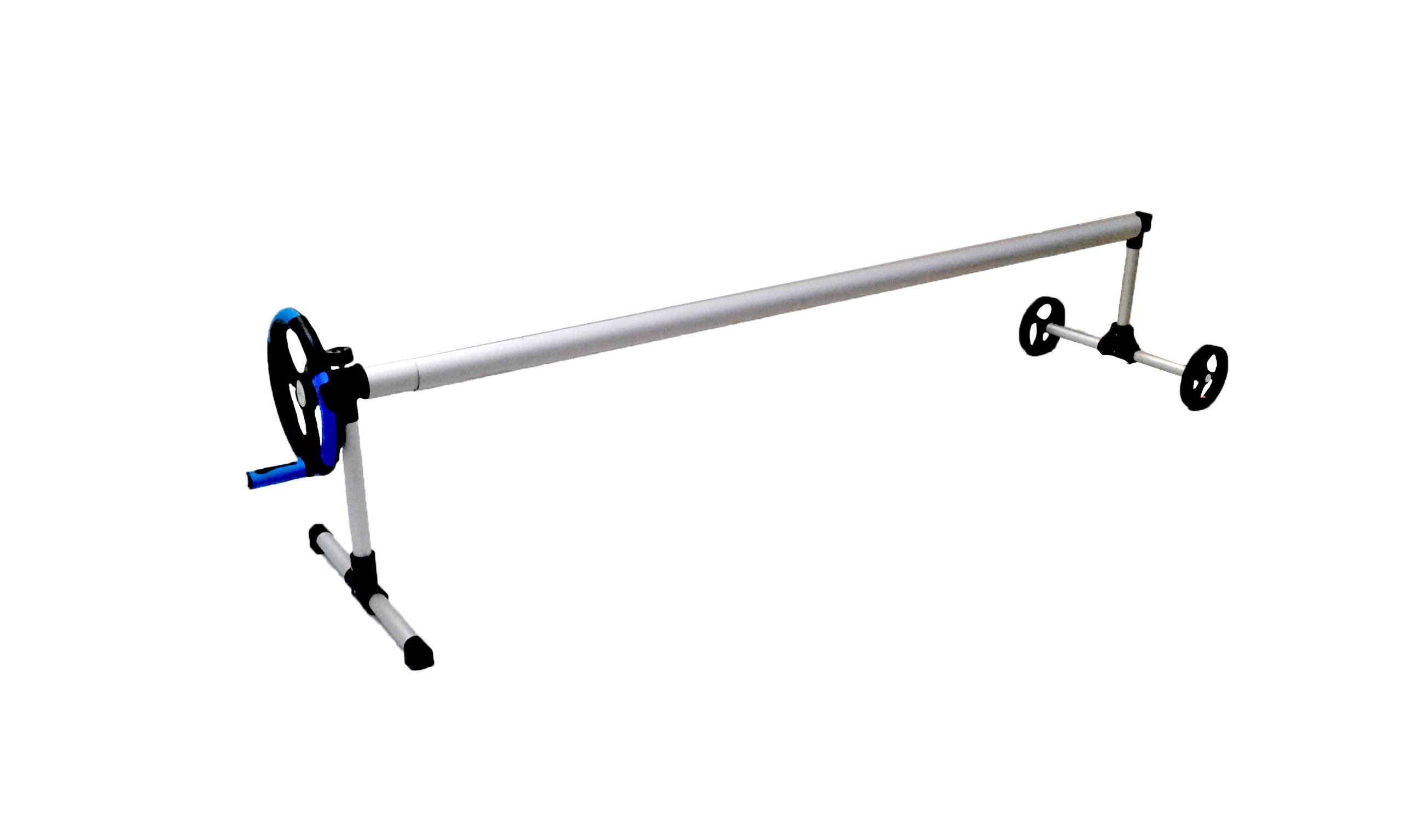 Aufrollhilfe für Poolplane B: 550 cm mit Rollen - Blau/Schwarz, Basics, Metall (550cm)