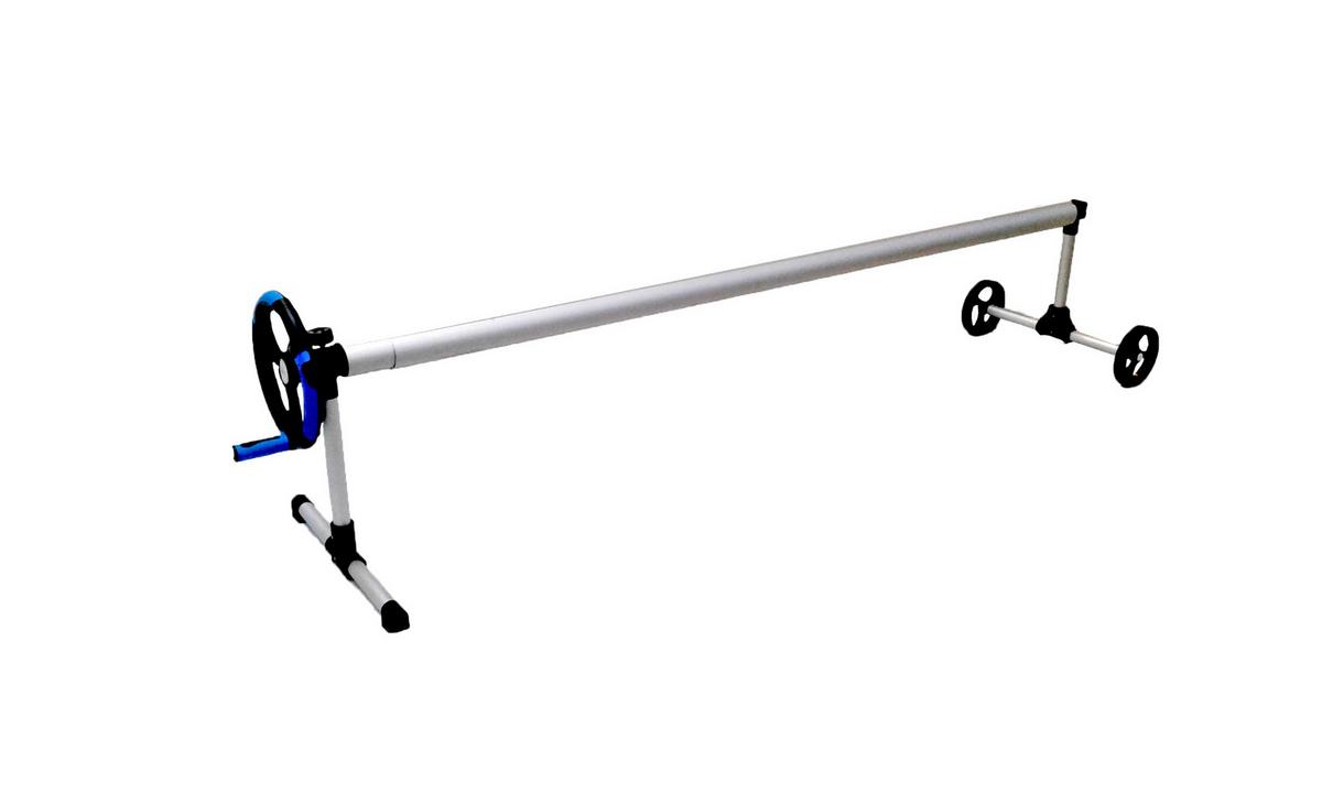 Aufrollhilfe für Poolplane B: 550 cm mit Rollen - Blau/Schwarz, Basics, Metall (550cm)
