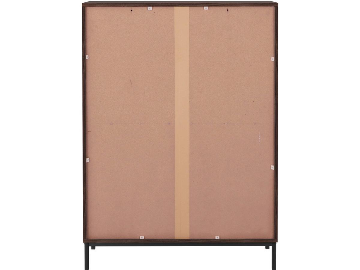 Highboard Celine Braun B: 80cm - Schwarz/Braun, Design, Holzwerkstoff/Metall (80/110/35cm) - MID.YOU