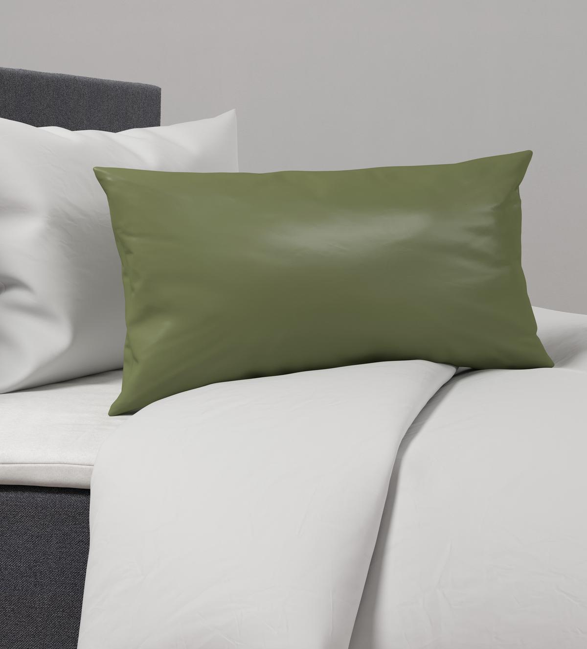 POTAH NA POLŠTÁŘ Alex Uni, 40/60cm, oliv.zelená - olivově zelená, Moderní, textil (40/60cm) - Premium Living