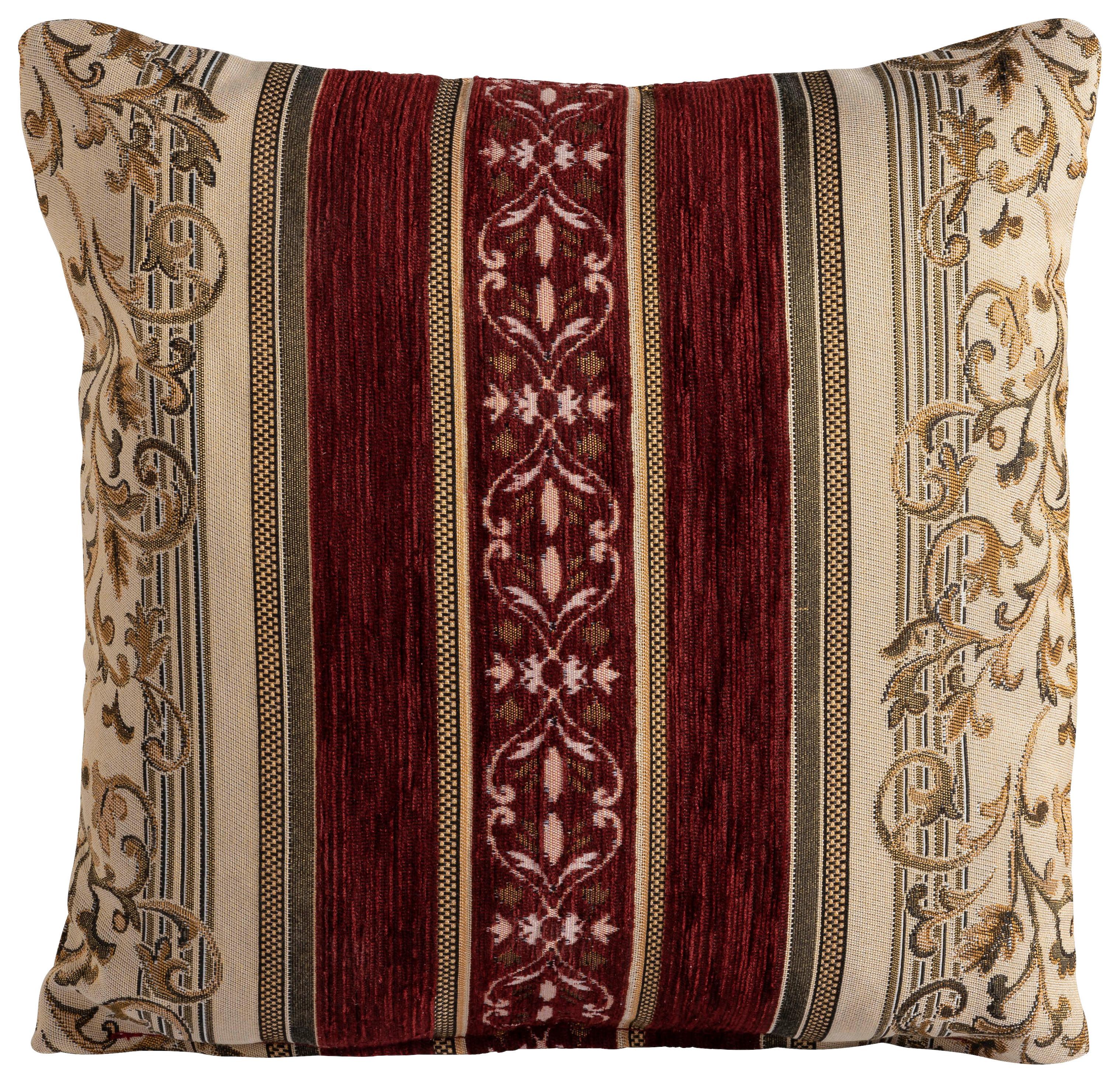 Zierkissen Corona 40x40 cm Rot/Beige - Beige/Rot, Design, Textil (40/40cm) - Max Winzer