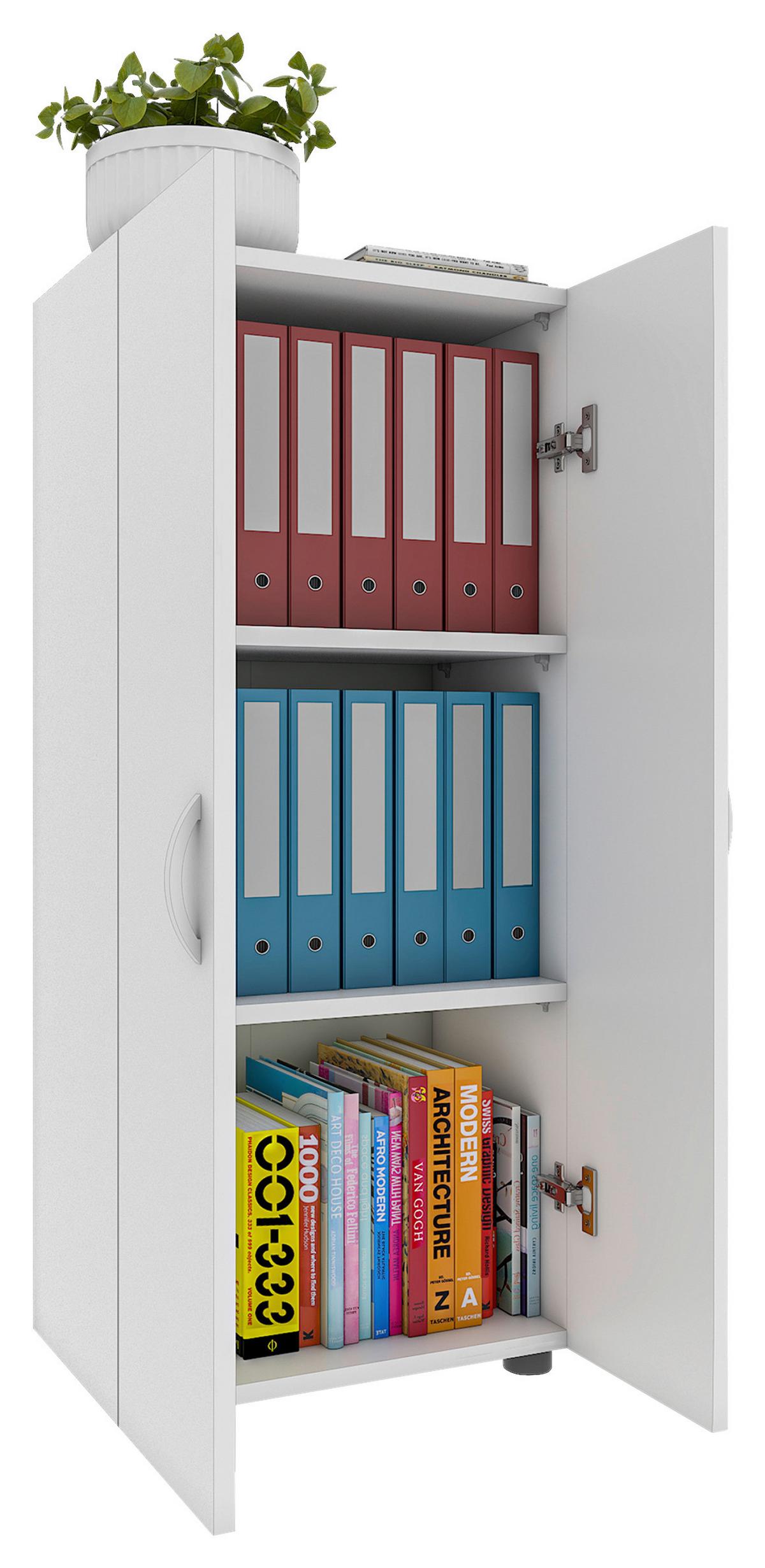 Aktenschrank Stehend  Ulas 3 Weiß B: 49 cm - Weiß, MODERN, Holzwerkstoff (49/108/34cm) - MID.YOU