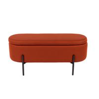 Sitzbank Carla Orange, mit Stauraum, L: 95 cm - Design (95/43/36cm)