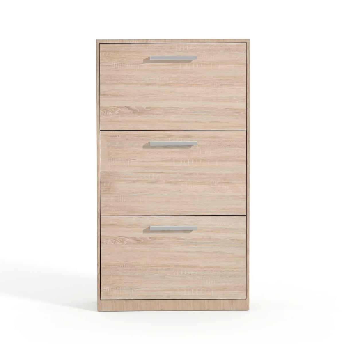 Cipősszekrény Leon 3 - Sonoma tölgy, Basics, faalapú anyag (64/119,7/19cm)
