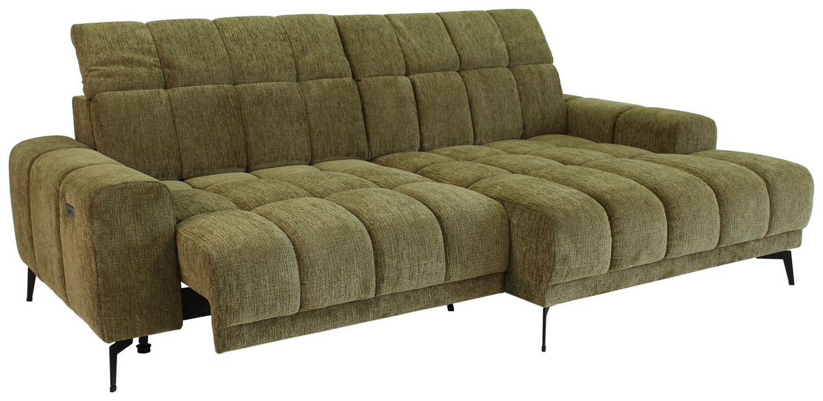 Rohová sedačka LAYA, pravá, olivovozelená ženilka KANSAS - olivovozelená, Modern, textil (250/155cm) - Premium Living
