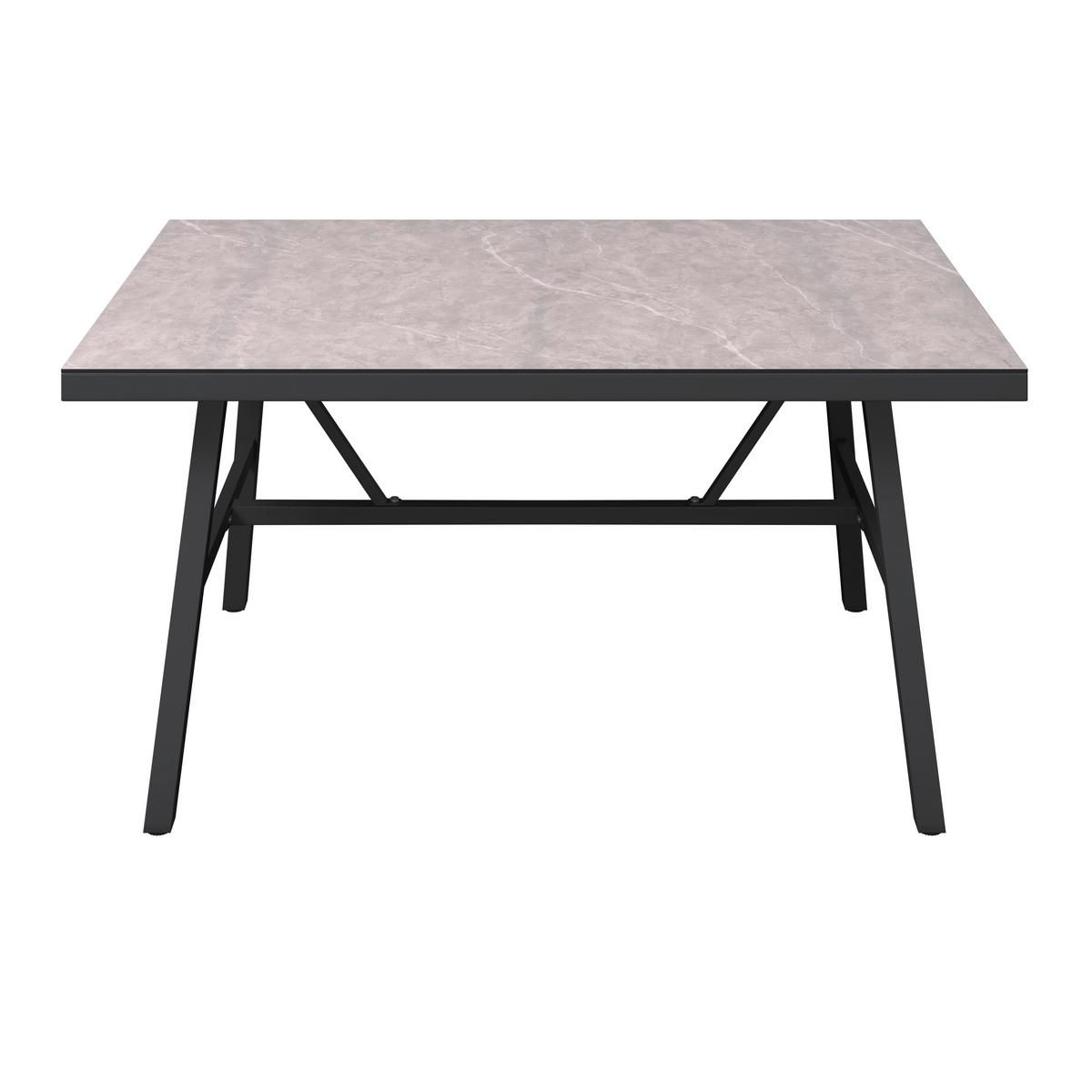 Loungegarnitur Peru - Dunkelgrau/Hellgrau, MODERN, Glas/Textil (187/241,5cm) - Beldano