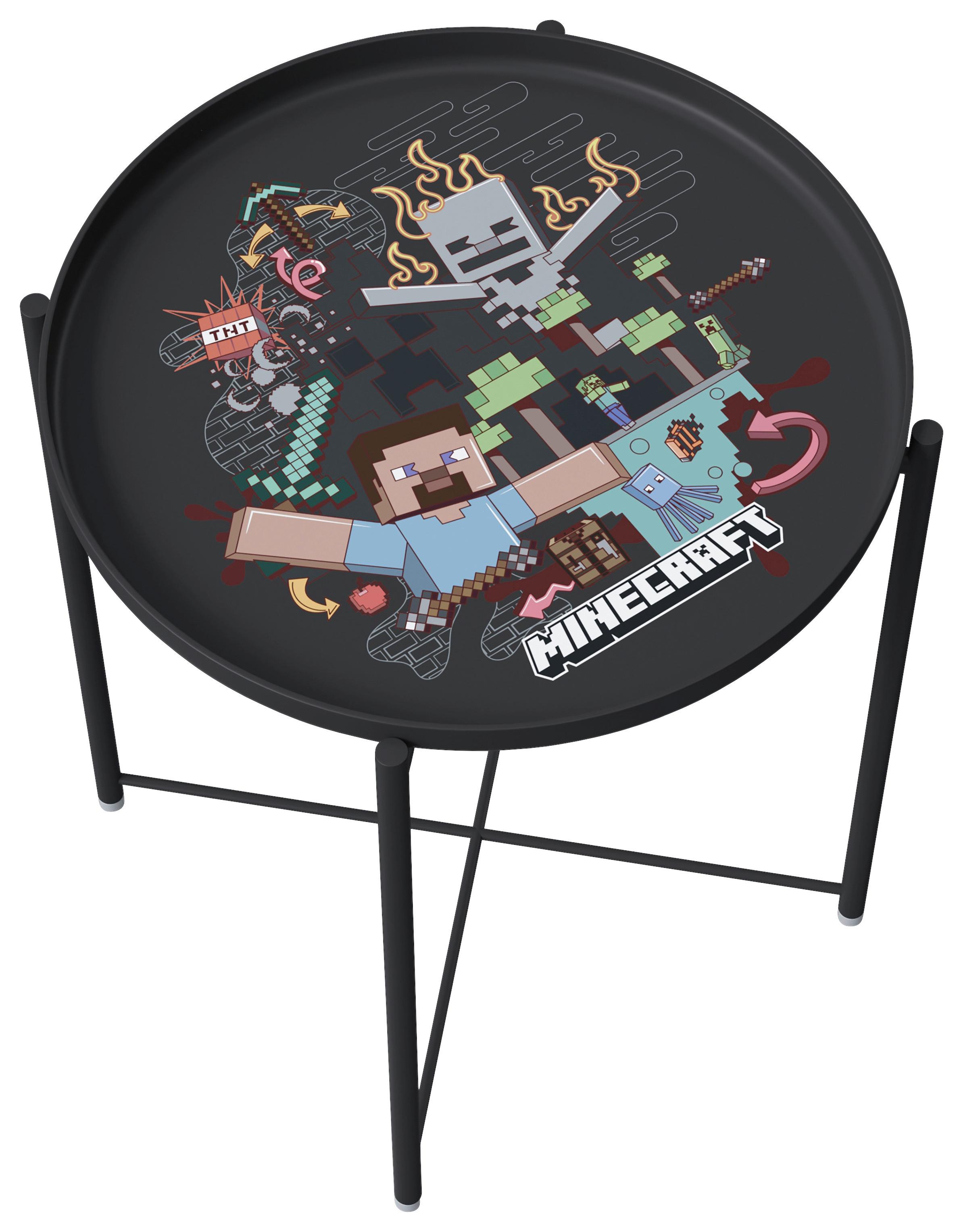 Beistelltisch Minecraft - Schwarz, MODERN, Metall (47/47/51cm) - Minecraft