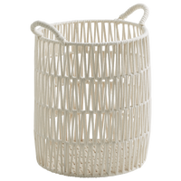 Koš Lou, Ø/V: 37/45cm - bílá, Moderní, kov/textil (37/45cm) - Mömax