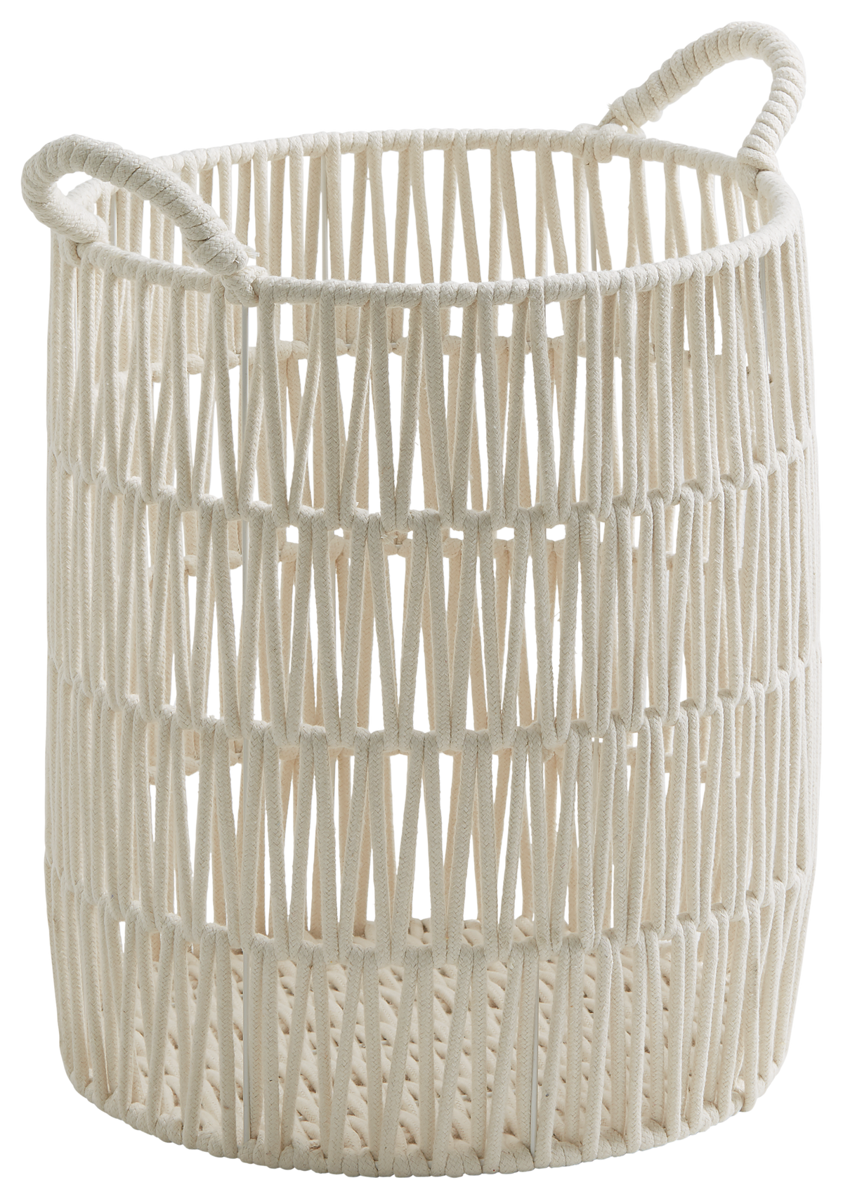 Koš Lou, Ø/V: 37/45cm - bílá, Moderní, kov/textil (37/45cm) - Mömax