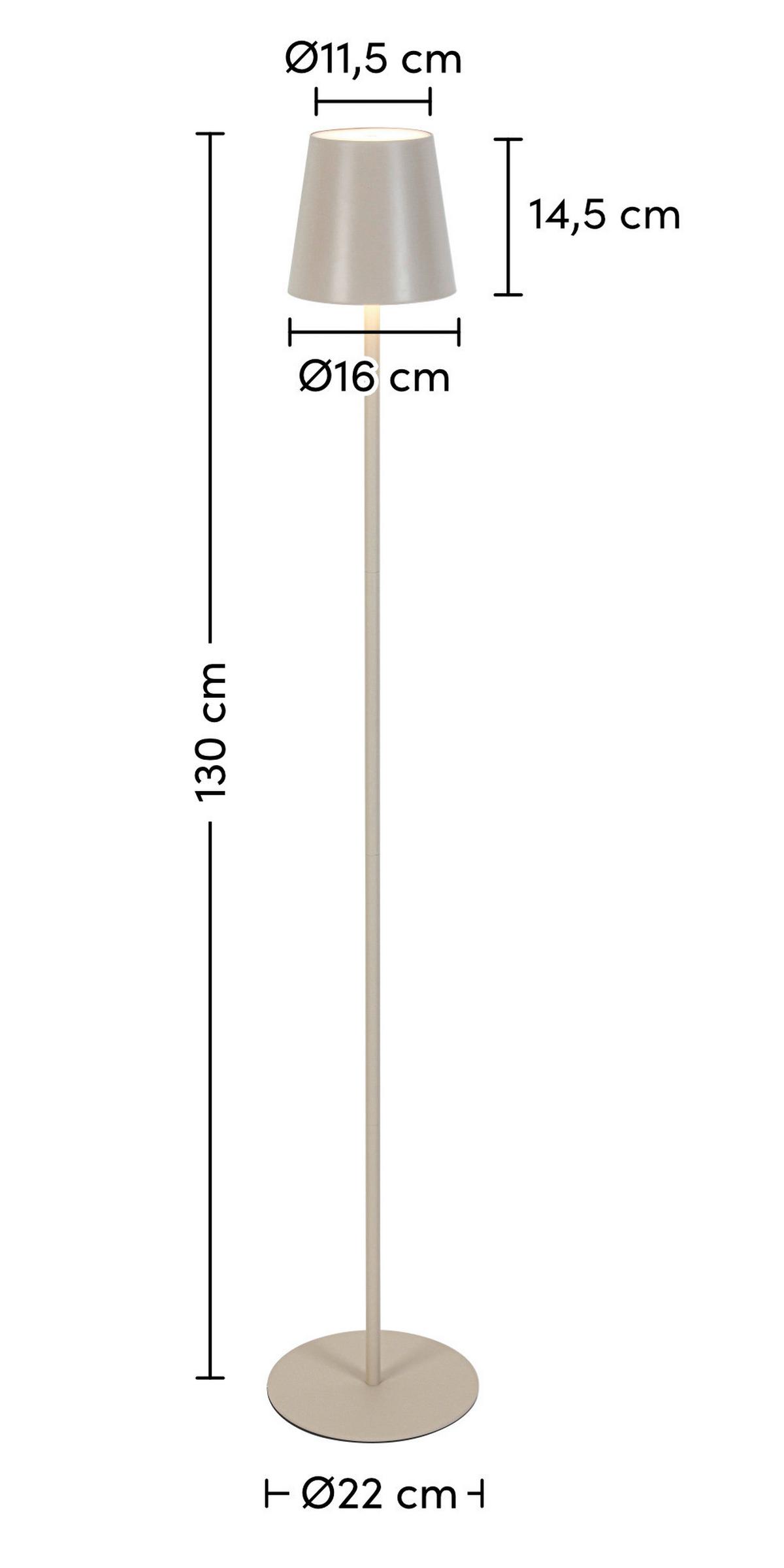 VENKOVNÍ LED SVÍTIDLO AUSI - pískové barvy, Moderní, kov/plast (22/130cm) - Mömax