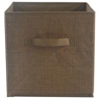 Összehajtható Doboz Nella Kb. 30/30/30cm - natúr színű, Konventionell, karton/textil (30/30/30cm) - Luca Bessoni