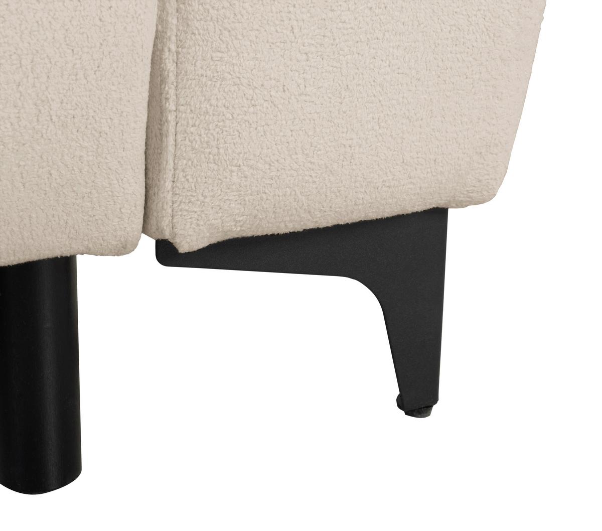 Ecksofa Moli, Taupe S: 236x148 cm - Taupe/Schwarz, Design, Textil (236/148cm) - MID.YOU