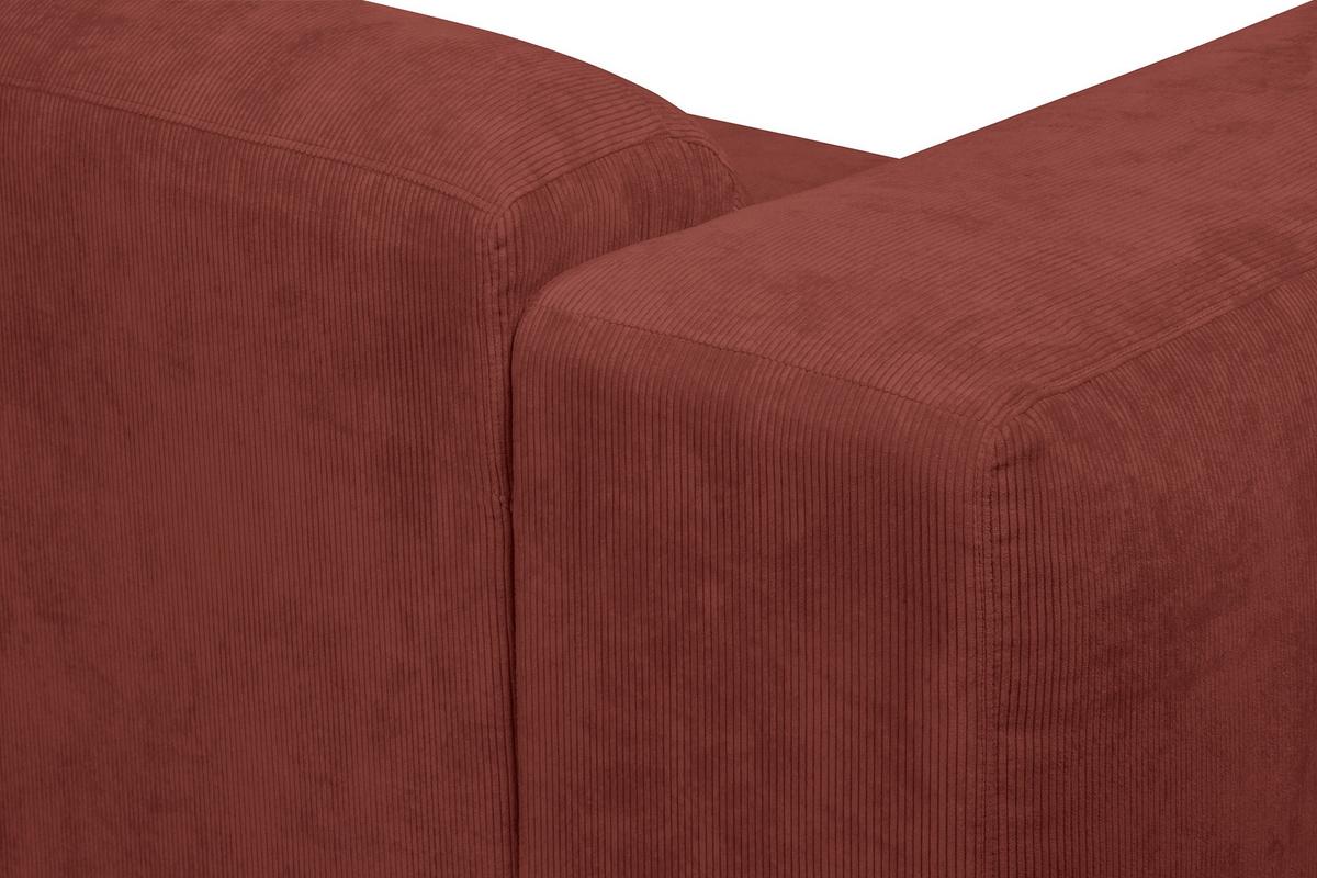 Ecksofa Hannah Rot 343x170 cm - Rot/Schwarz, Design, Textil (343/170cm) - MID.YOU
