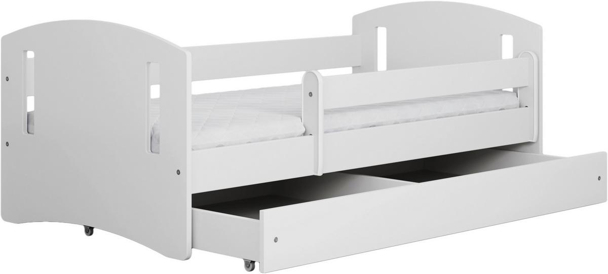 KINDER-/JUNIORBETT Classic Weiß 80x140cm - Birkefarben/Weiß, MODERN, Holz/Holzwerkstoff (80/140cm) - MID.YOU