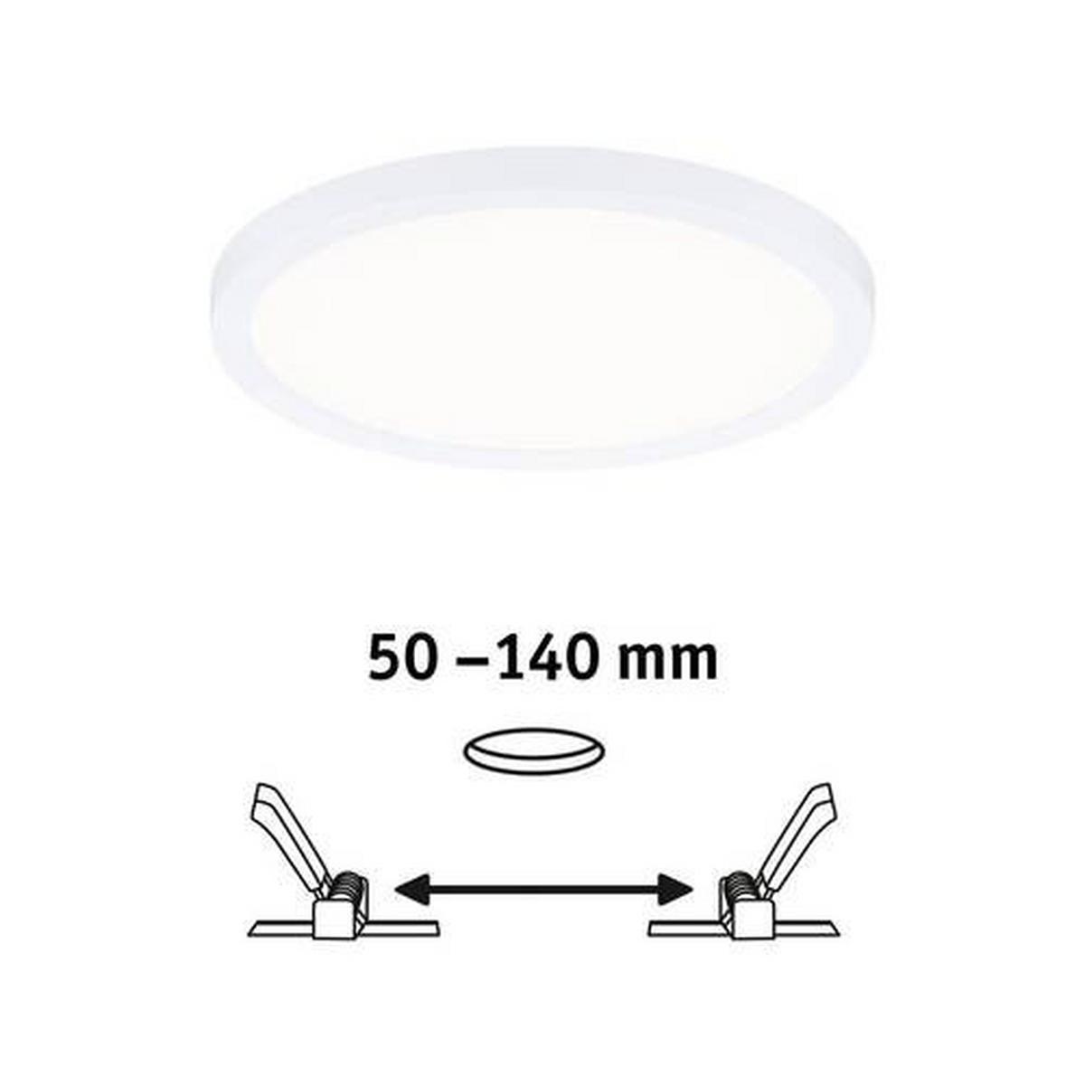 Led-paneel Ø 17,5 Cm Dimmbar - Weiß, Design, Kunststoff (17,5cm) - Paulmann