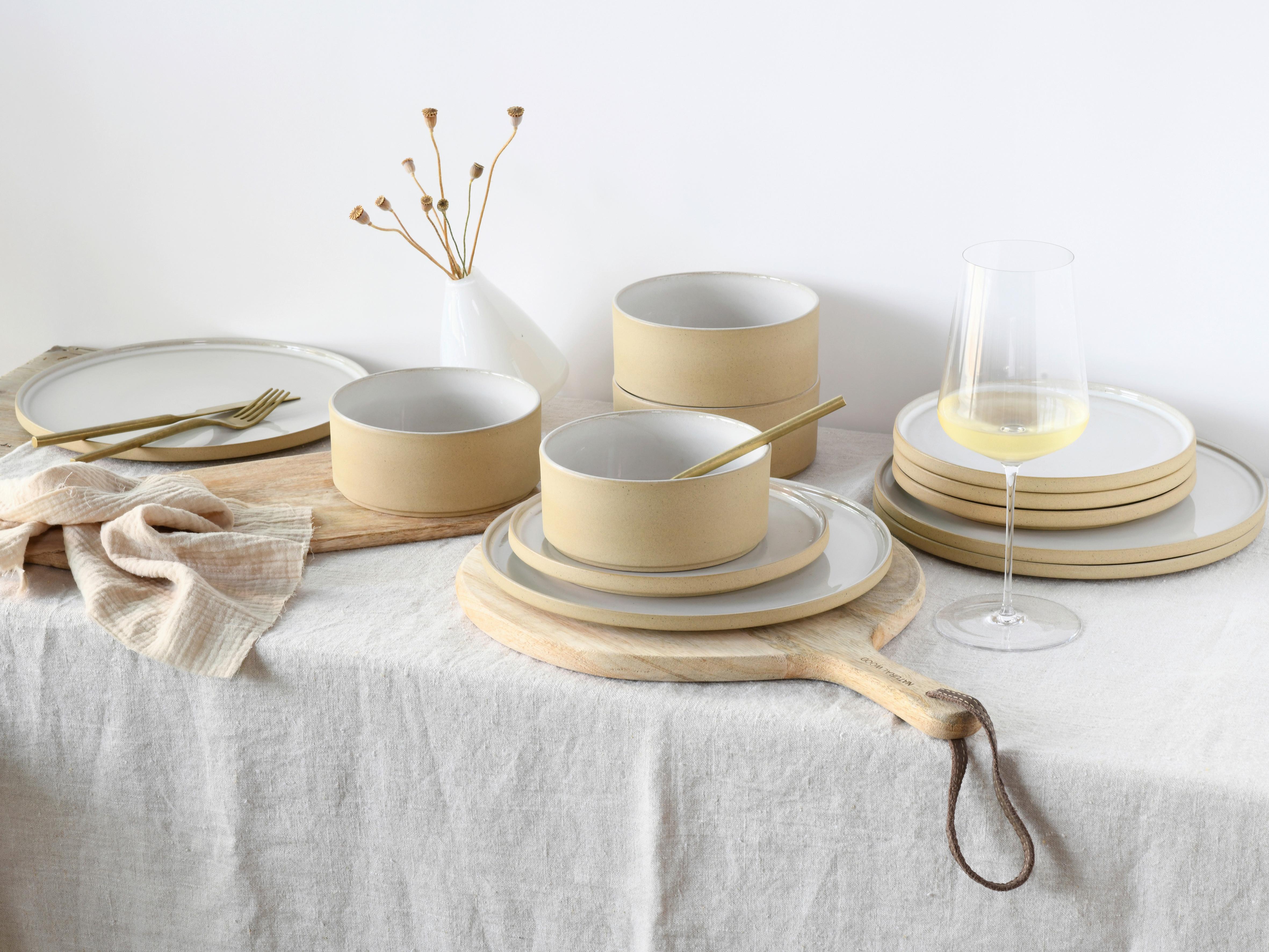 Tafelservice 21531 Futuro White Sand - Sandfarben/Weiß, Trend, Keramik - Creatable