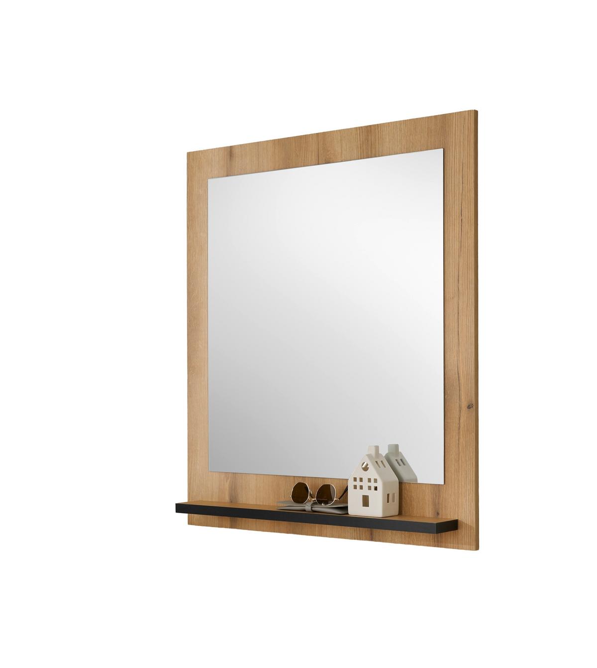 Wandspiegel Cantara Holz/Anthrazit B: 79cm - Anthrazit/Weiß, MODERN, Holzwerkstoff (79/89/10cm) - MID.YOU