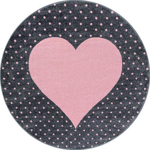 Dětský koberec SRDCE 120cm - pink, Trend, textil (120cm) - Ben'n'jen