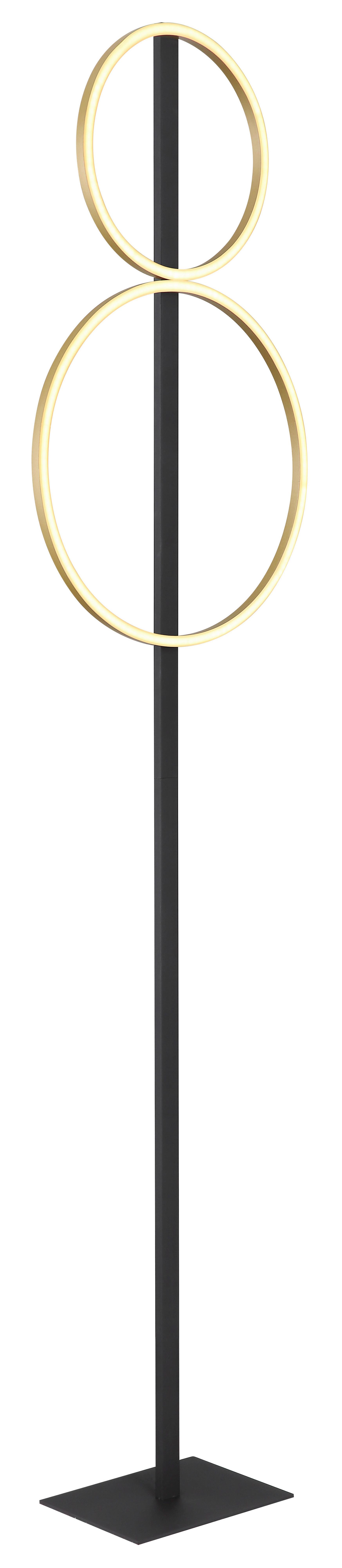 LED-Stehleuchte 48461-30rs Luffy - Goldfarben/Schwarz, Design, Kunststoff/Metall (39/17/160cm) - Globo