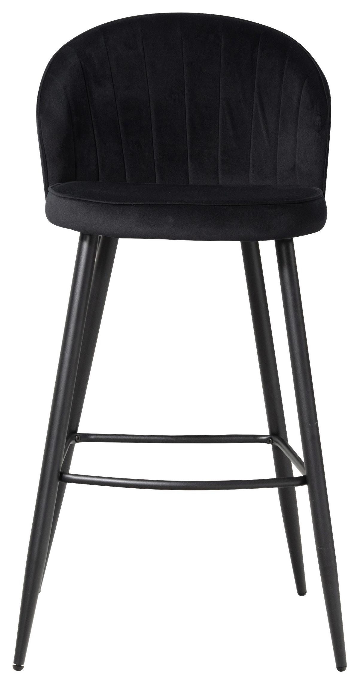 Barhocker-set Schwarz B: 56 Cm - Schwarz, Design, Textil/Metall (56/102,5/52,5cm) - MID.YOU