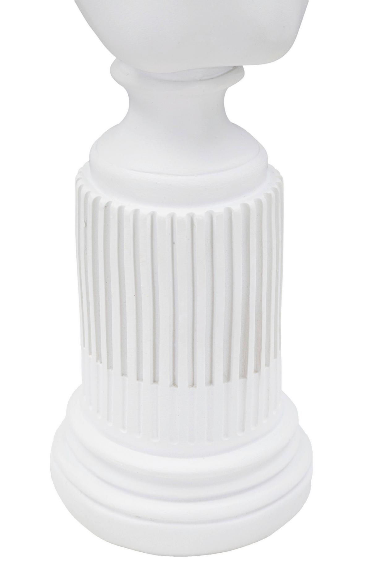 Skulptur Woman Weiss, B: 11 Cm - Weiß, Basics, Kunststoff (11/35.5/10.5cm)