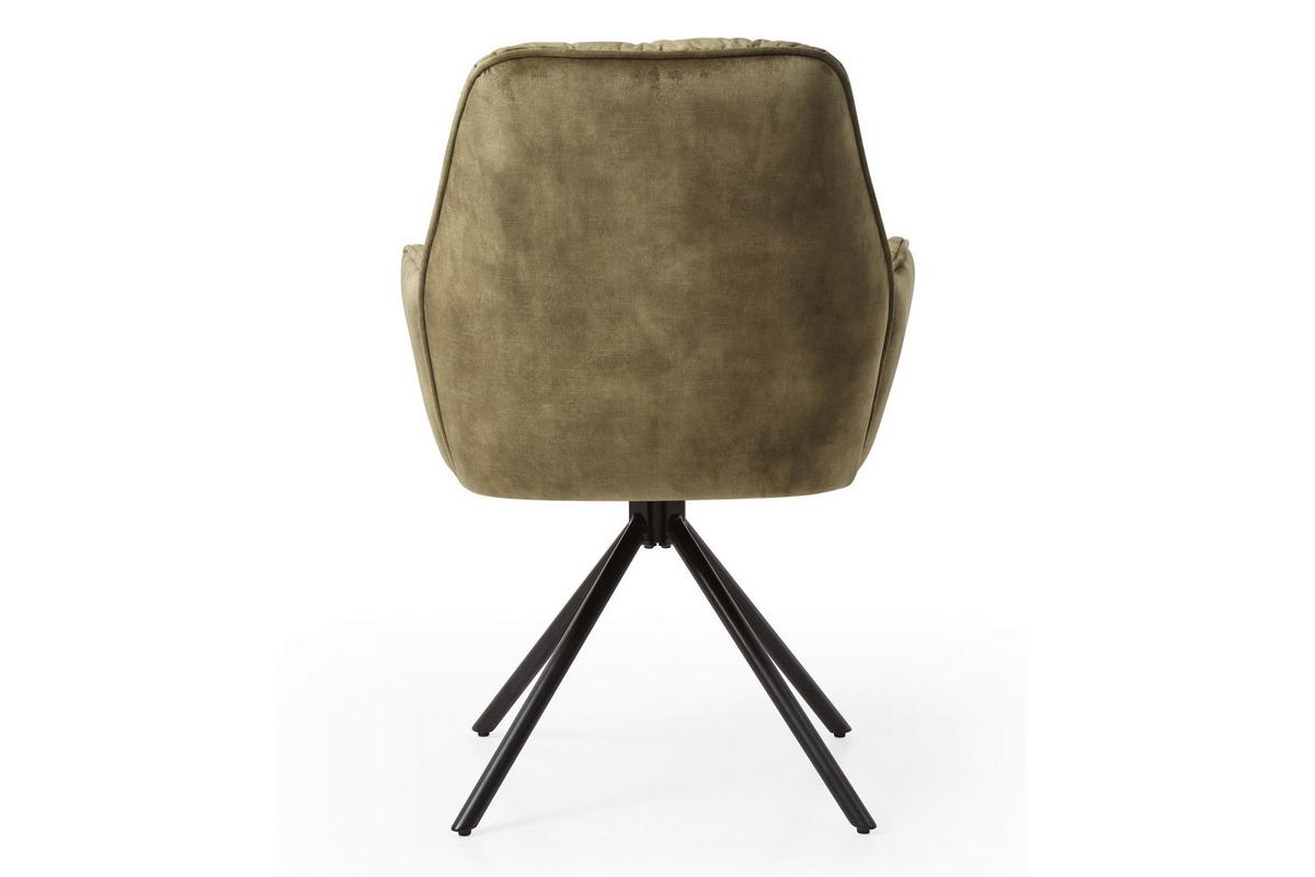 Armlehnstuhl Grün B: 61 Cm - Schwarz/Grün, MODERN, Textil/Metall (61/90/59cm) - Livetastic