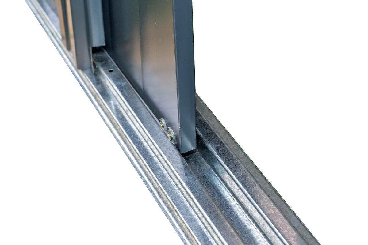 Gerätehaus Mit Satteldach 151x198x122 cm - Grau, Basics, Metall (151/198/122cm)