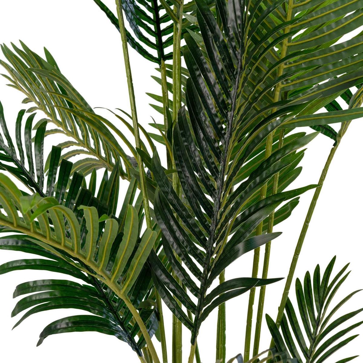 Kunstpflanze Areca Grün Schwarz H: 175 Cm - Schwarz/Grün, Basics, Kunststoff (175cm)