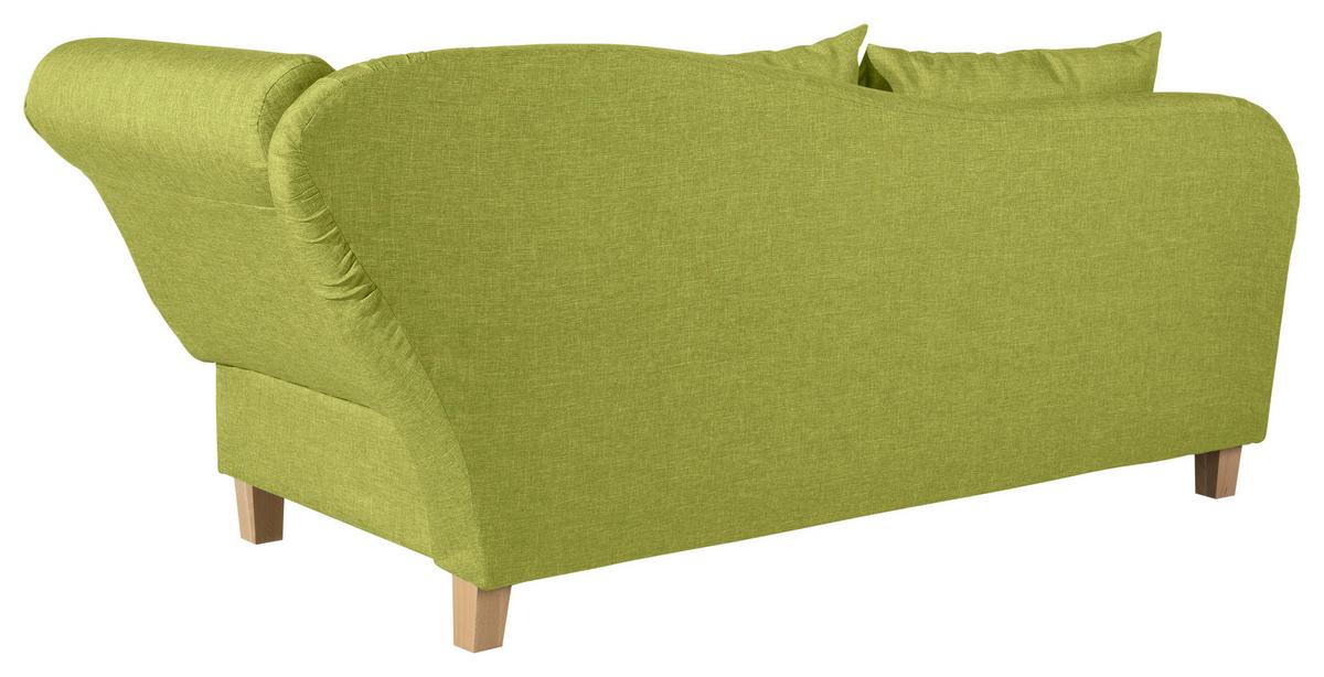 Recamiere Selma Hellgrün Re. Mit Bettkasten+schlaffunktion - Buchefarben/Hellgrün, Design, Textil (190/88/82cm) - Max Winzer