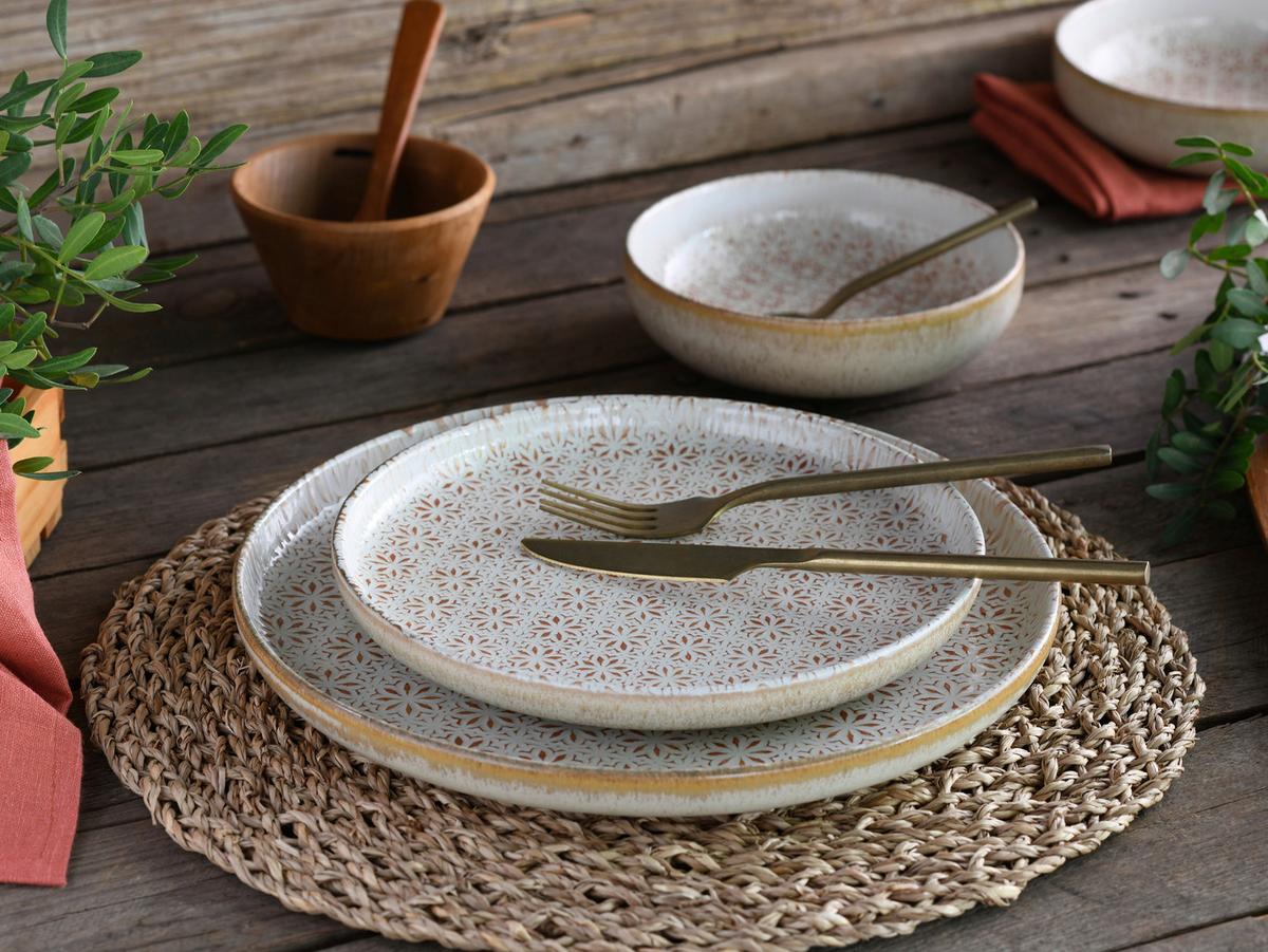 Tafelservice Uno Emiliana 12--Teilig., Creme, Rosa - Creme/Rosa, Basics, Keramik - Creatable