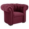 Chesterfield-Sessel Cupido - Rot/Schwarz, Design, Textil (114/78/91cm) - MID.YOU