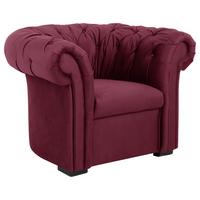 Chesterfield-Sessel Cupido - Rot/Schwarz, Design, Textil (114/78/91cm) - MID.YOU