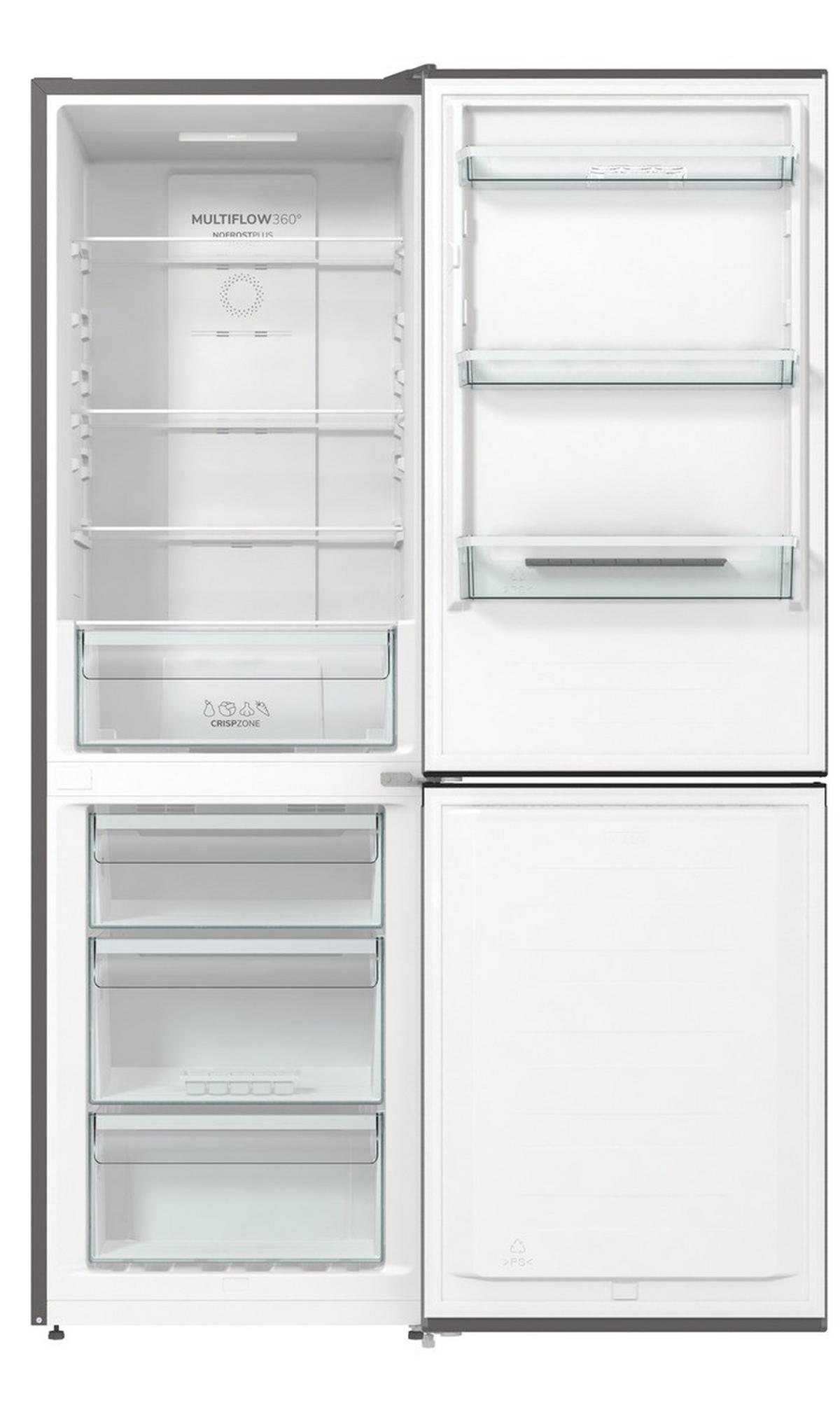 Kühl-gefrier-kombination N61ea2xl4 - Edelstahlfarben, Basics, Glas/Kunststoff (60/185/59,2cm) - Gorenje