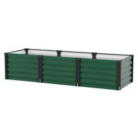 Hochbeet Stahl Linus In & Out BxHxT: 65x40,3x185 cm Dunkelgrün - Dunkelgrün/Schwarz, Basics, Metall (65/40,3/185cm)